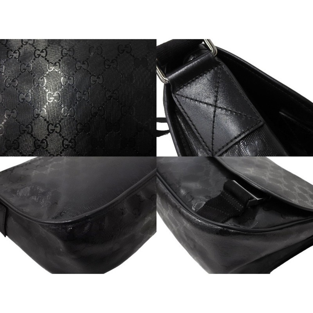 Gucci Leather Messenger Pattern Implement Gg Blac… - image 6